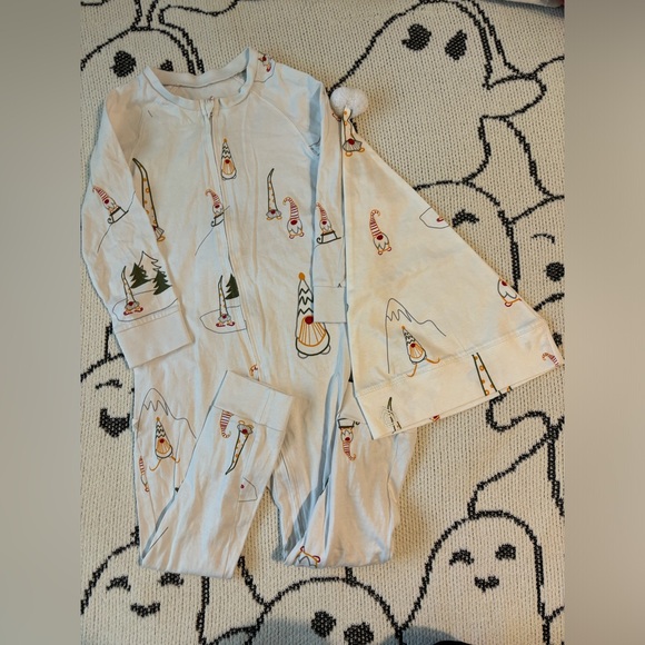 Coco Village Pajama with matching hat in tobogan print - Picture 2 of 7